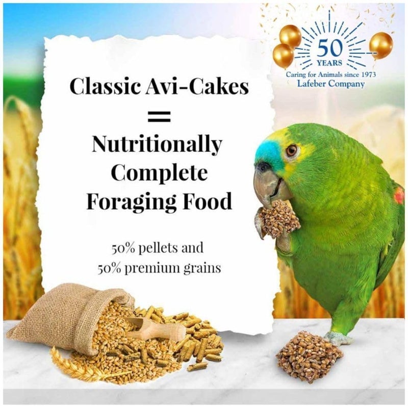 ليفبير طعام الطيور الأساسي من LAFEBER’S Avi-Cakes، مصنوع من مكونات غير معدلة وراثيًا ومن الدرجة الصالحة للاستخدام البشري، للببغاوات، 12 أونصة - Image 3