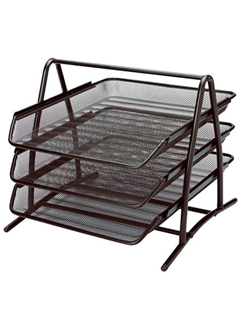 ELTRAZONE 3 Layer Metal Paper Tray (Black) - Image 1