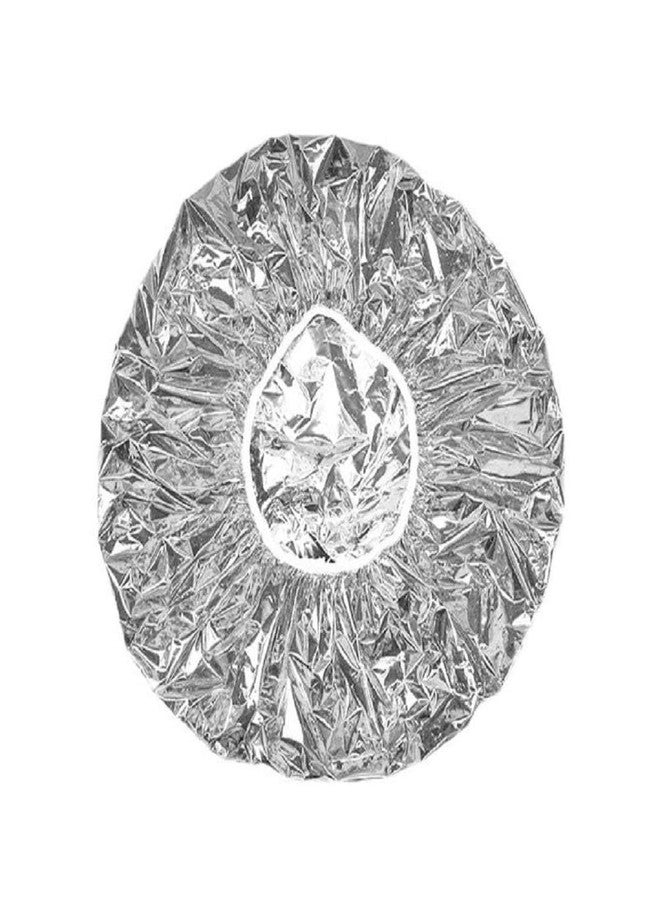 IAS Aluminum Foil Hair Cap, Salon Baking Oil Hair Dye Cap Waterproof Dustproof Hair Cap Elastic Spa Shower Cap for Home and Salon (Medium2, 12) - Image 3