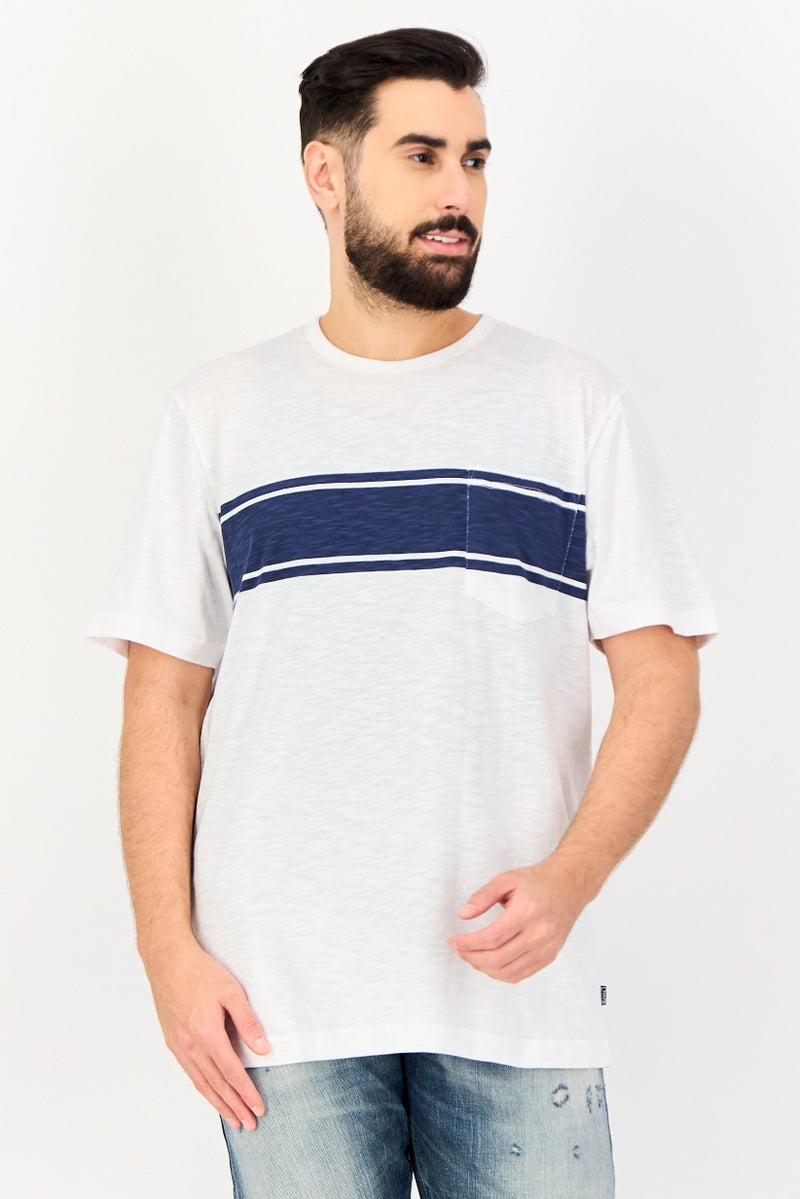 Chaps Men Crew Neck Short Sleeve Heather T-Shirt, White - Image 1