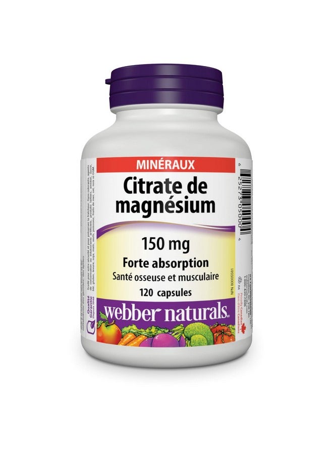 Webber Naturalsﾮ Magnesium Citrates High Absorption 150 mg 120 Capsules - pzsku/Z79514D7B2B10F1926354Z/45/_/1739882665/960a7c40-2d2e-42ea-b04f-6613b715014b