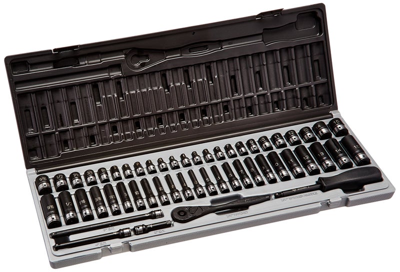Grey Pneumatic 89653CRD 14 Drive 53Piece 6Point Fractional and Metric Duo Socket Set