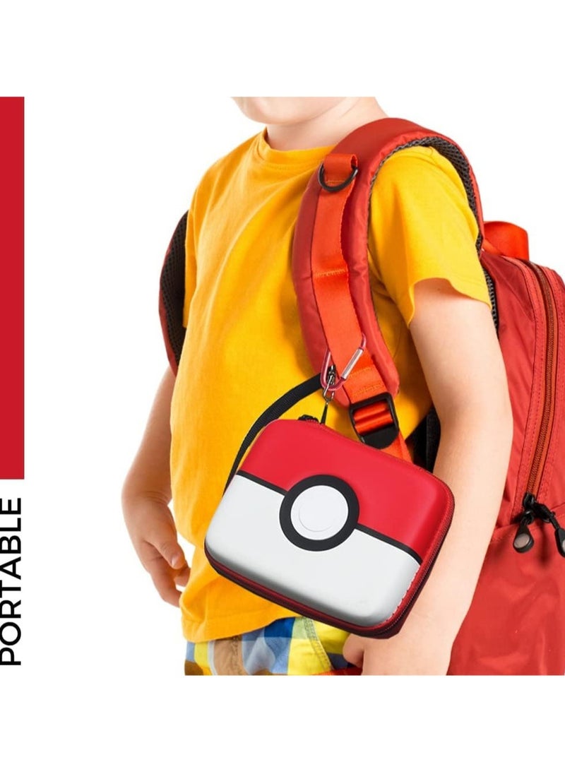 Pokeball Card Game Storage Case, Portable And Compact Cards Case Box, Easy To Carry Playing Cards Collection Game Card Case, Shock Resistant Hard Case For Trading Cards, (1pc, Design C Red And White)