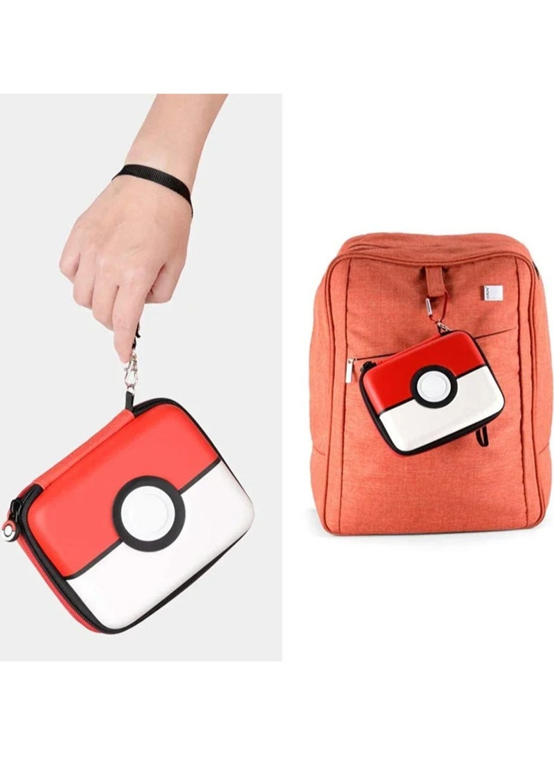 Pokeball Card Game Storage Case, Portable And Compact Cards Case Box, Easy To Carry Playing Cards Collection Game Card Case, Shock Resistant Hard Case For Trading Cards, (1pc, Design C Red And White)