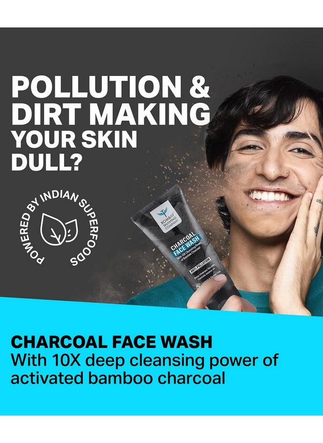BOMBAY SHAVING COMPANY - Charcoal Facewash For Men | 150G X 2 | Excess Oil Control Face Wash - Image 1