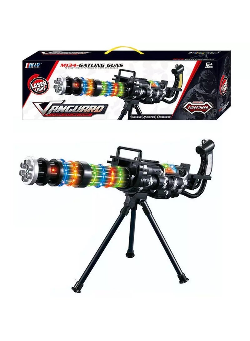 VANGUARD M134 Vanguard Toy Machine Gun for Kids – Lights, Sounds & Vibration – Battery Operated – Mock Rotating Barrel with Tripod – 55cm – Model 595-8 - Image 2