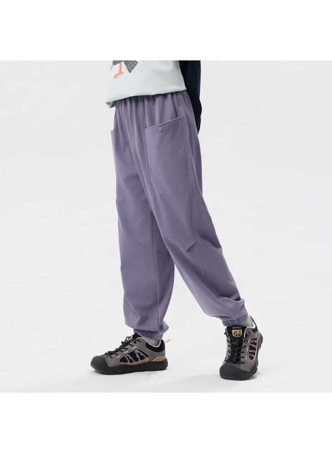 Ebaer Kids Boys Knitted Jogger Pants Spring Autumn Children's Sports Casual Pants Girls Sweatpants Purple 140 - Image 3
