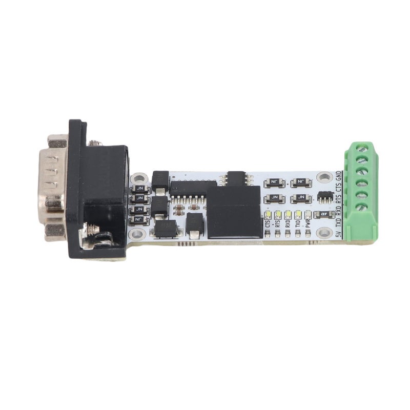 diustou SP3232 RS232 to TTL Converter Module DB9 Male 3.5mm Screw Terminal - Bidirectional Serial Port Conversion with Magnetic Isolation - Overcurrent Guard for Sensitive Electronic Communications - Image 1