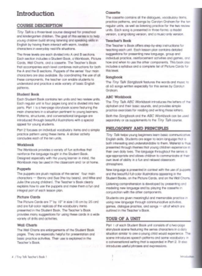 Oxford Tiny Talk - English Course for Kindergarten Children_Level1_Teachers_Guide - Image 4