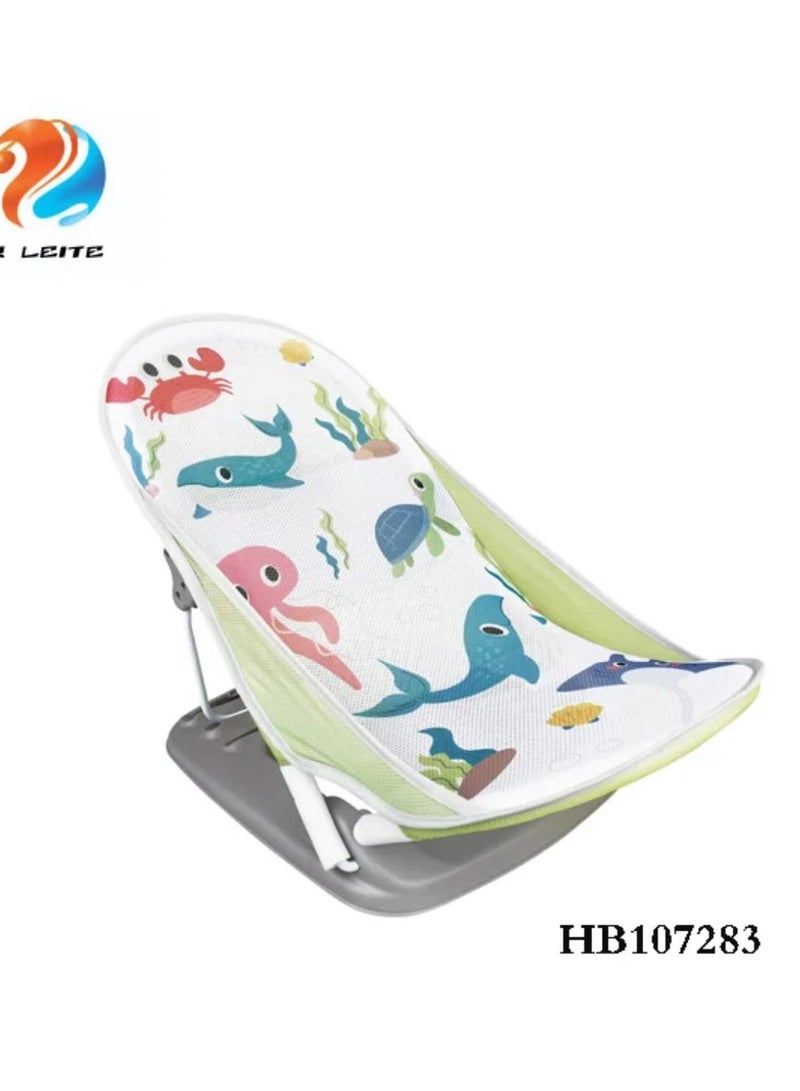 Colorful Infant Bathing Device Adjustable Newborn Bathing Chair Foldable Baby Bath Chair - Image 2