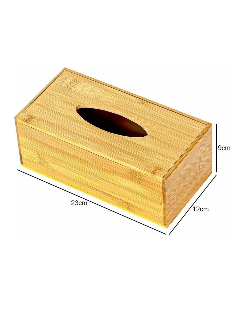 ECVV Bamboo Tissue Box 23CM Wooden Tissues Holder Rectangular Modern Minimalistic Wood Color Style Fits 110-140 Tissue Papers - pzsku/Z79518F03362E7EB3A010Z/45/_/1727339284/ac3fc7e3-16f9-4152-8010-75f589020f48