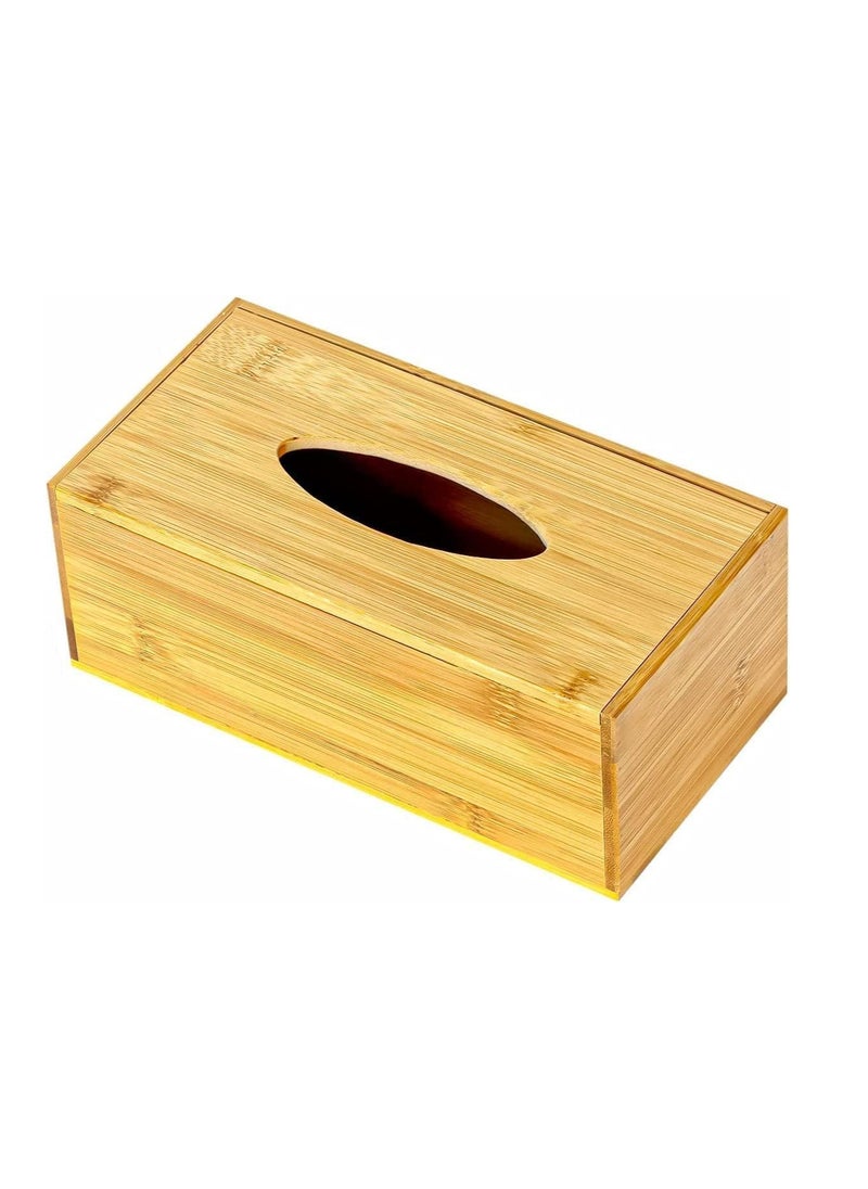 ECVV Bamboo Tissue Box 23CM Wooden Tissues Holder Rectangular Modern Minimalistic Wood Color Style Fits 110-140 Tissue Papers - pzsku/Z79518F03362E7EB3A010Z/45/_/1727339349/f92e621a-f40a-4704-ab00-14bc101bdbea