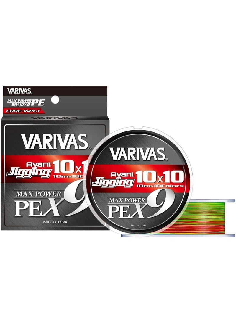 VARIVAS Avani Jigging 10×10 Max Power PE X9 Braided Fishing Line – 9 strands of super strong PE, 300 meters, sinks quickly, ultra-low stretch, made in Japan – suitable for jigging, casting, and saltwater fishing for large fish; UAE Fujairah fishing gear of choice. - Image 1