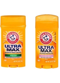 Arm & Hammer UltraMax Powder Fresh Antiperspirant Deodorant Orange 73grams and UltraMax Antiperspirant Solid Deodorant Orange 73grams 