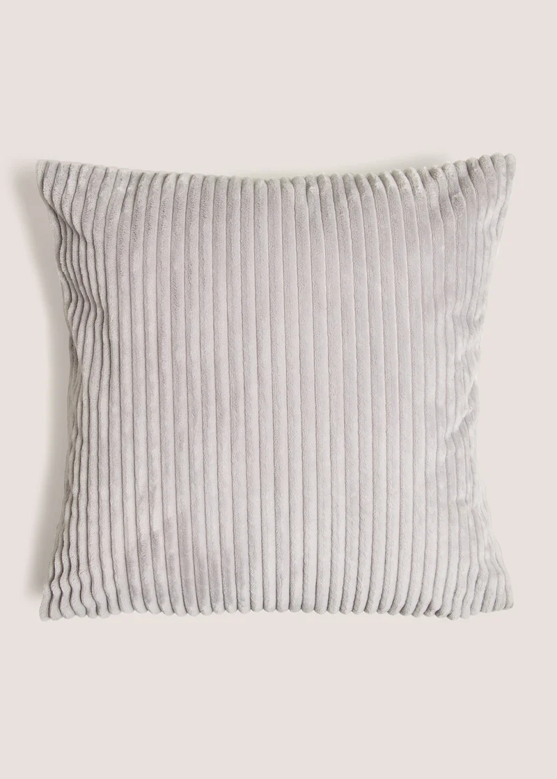 Matalan Grey Ribbed Cushion