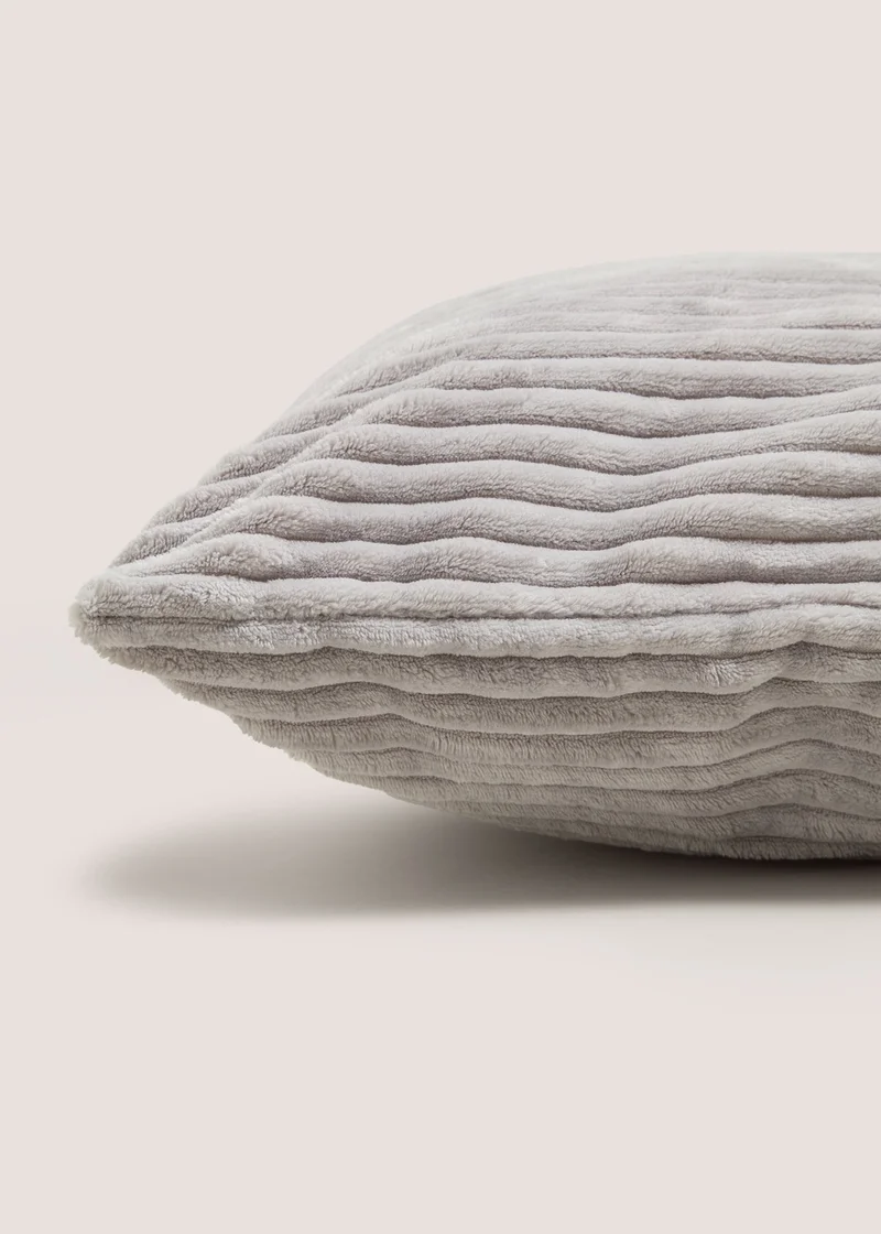 Matalan Grey Ribbed Cushion