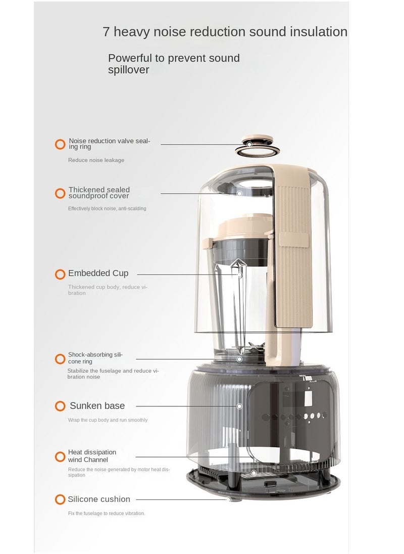 HOTOR - Multifunctional food machine including Blender Smoothie Maker Juicer Grinder With Touchscreen Automatic Heating 24-Hour Intelligent Booking For Heating 800 W/Blender 400 W 1.65 L - Image 1