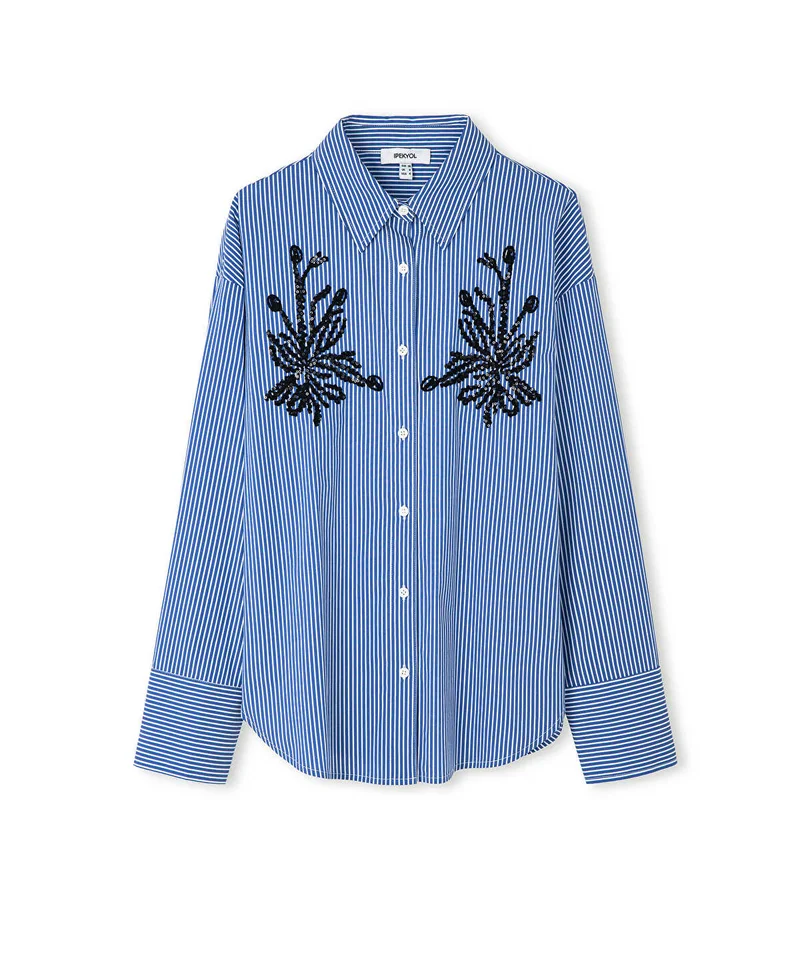 Ipekyol  Sequinned Striped Shirt for Women | Best Price UAE