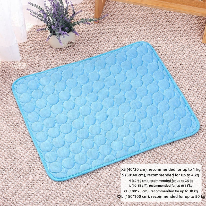PET DOG ICE SILK COOL MAT - Summer Pet Bed for Dogs and Cats, Breathable &  Washable - Image 1