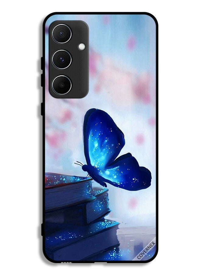 Covernex Samsung Galaxy A55 5G Protective Case Cover Butterfly Sitting On Books - Image 1