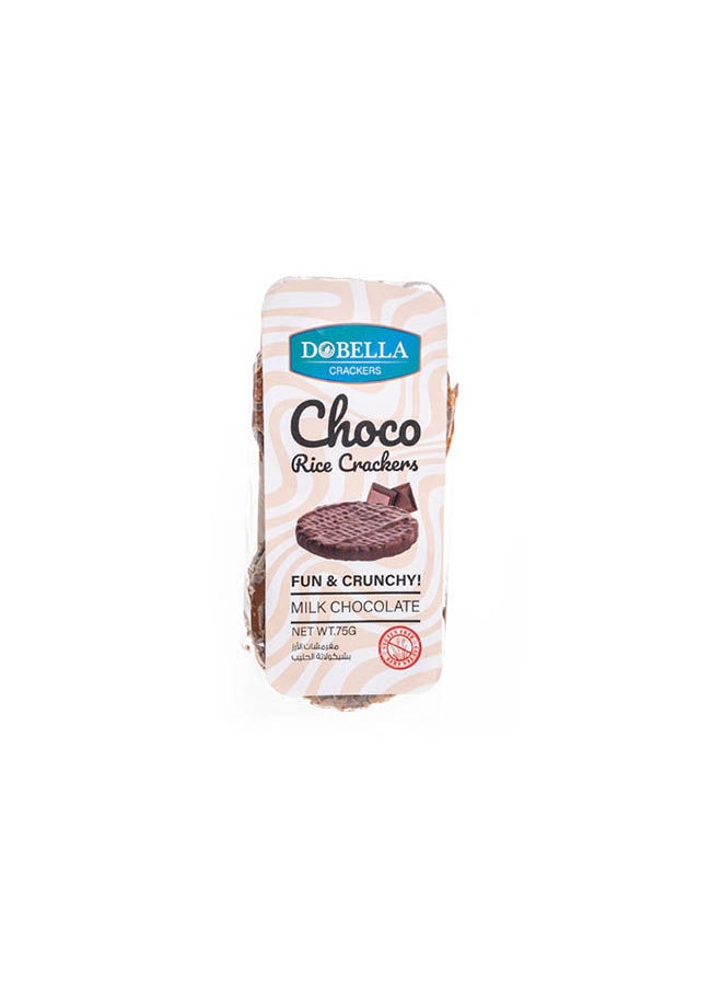 DOBELLA - Choco Rice Crackers Milk Chocolate 75 grams - Image 1