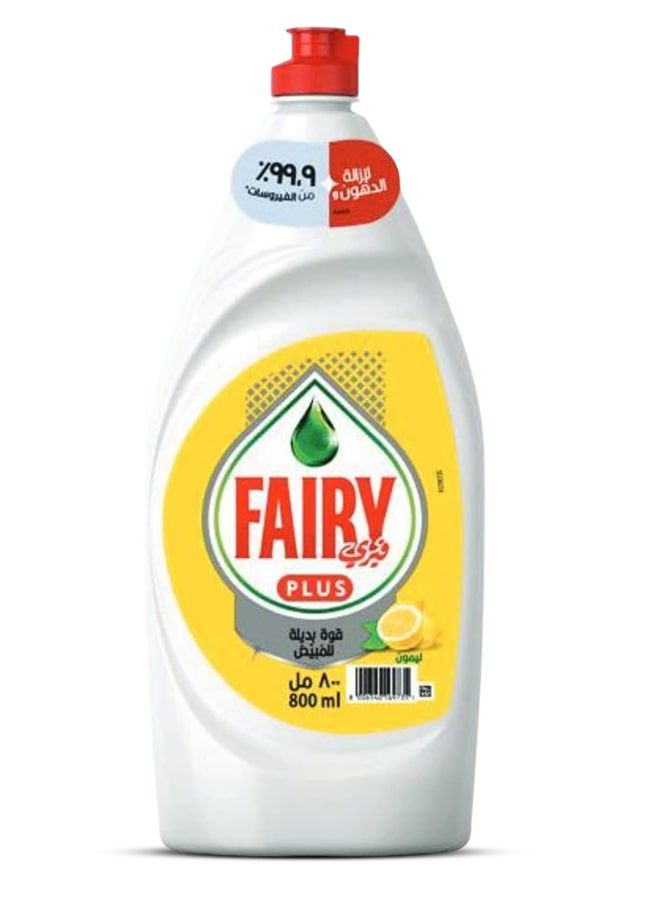 Fairy Lemon Dishwashing Liquid with Bleach Alternative Powe 800ml