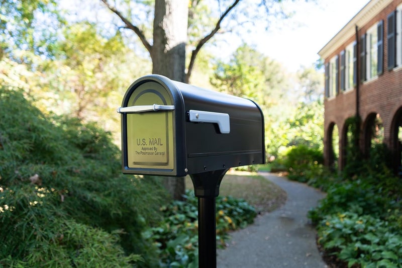 ARCHITECTURAL MAILBOXES Chadwick Galvanized Steel Post Mount Mailbox, 8950B-10, Black, Medium Capacity - Image 2
