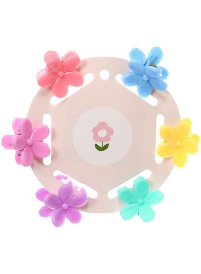 Flower-shaped hair clips, 6 pieces for girls, cute hair accessories, gifts for girls and children - Image 1