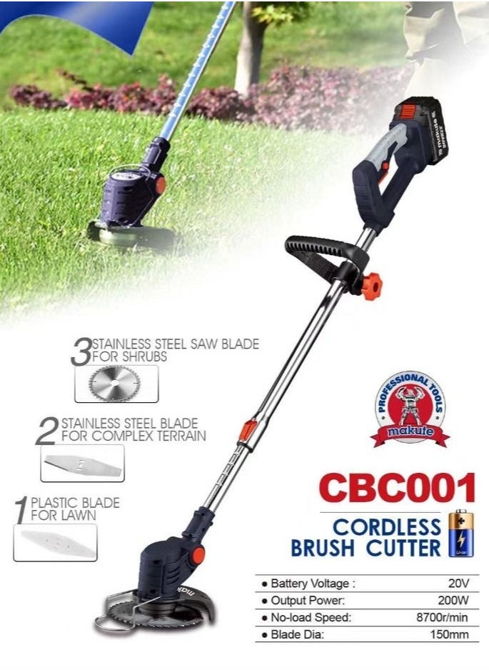 makute - Grass Trimmer 20v,Speed :8700 rpm,Blade Diameter:150mm - Image 1
