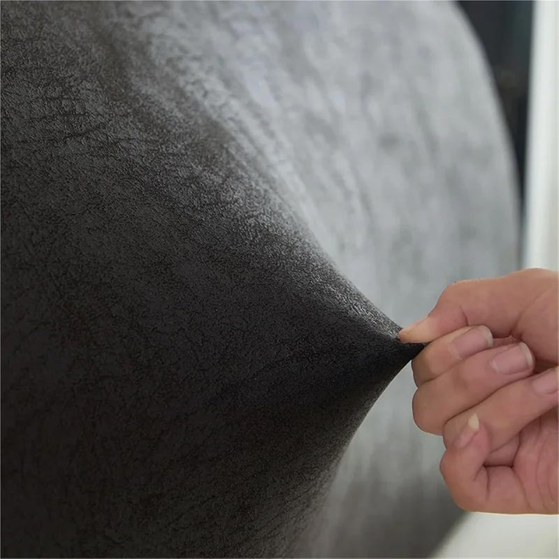 Headboard Covers Modern Simple All-Inclusive Bedside Cover Nanotechnology Cloth Backrest Removable and Washable Elastic(Black Brown,1.8m 1pcs) - Image 2