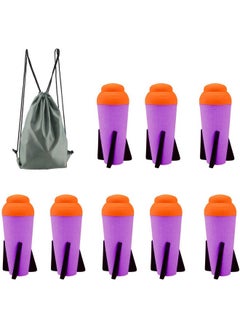 Ruibytree Ile Refill For Nerf N-Strike Elite Series, 8Packs, Ruibytree Compatible Darts Mega Missile Refill Bullets Foam Rockets For Nerf Party- With Storage Bag (Purple)  - Image 1