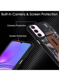 Techie Aesthetic Fashion Silicone Back Case Cover with Magnetic Hand Grip & Kickstand for Samsung Galaxy A05s – Black/Brown  - Image 5