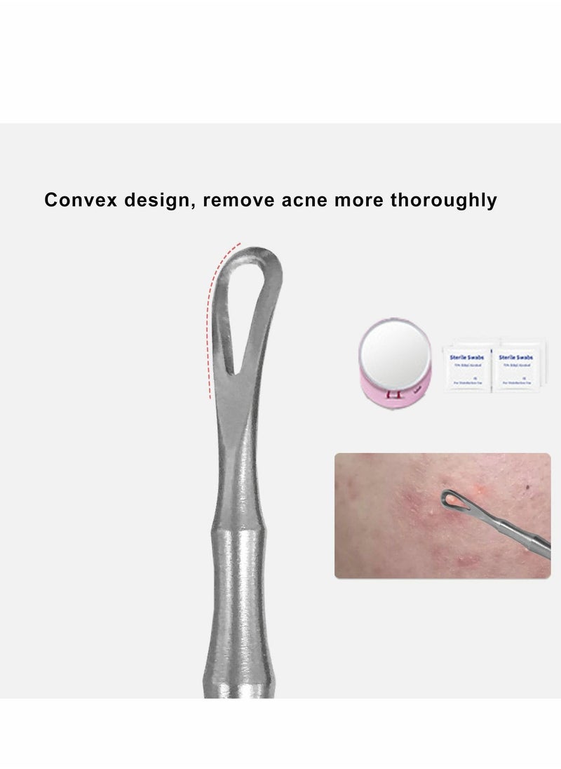 Y&D Blackhead Remover Tool, 2-in-1 Acne Extractor Tool Durable Stainless Steel Whitehead for Face Nose  - Image 3