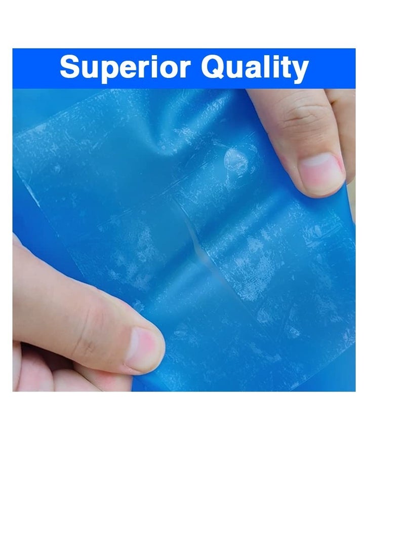 Excefore - 6 قطع مجموعة إصلاح بركة، مجموعة إصلاح رقعة قابلة للنفخ مقاومة للماء، أداة إصلاح رقعة TPU قوية، مناسبة لبيت القفز، بركة السباحة، خيمة، معطف مطري، مظلة - Image 1