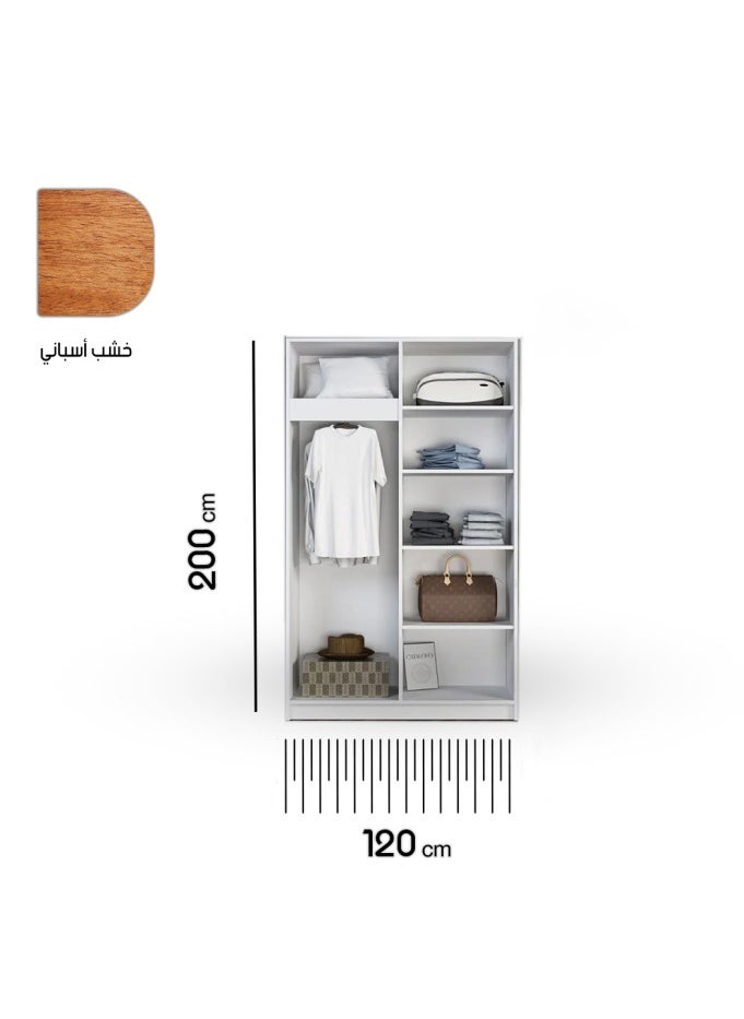 ماركة غير محددة دولاب اللون ابيض - 120سم  - Image 3