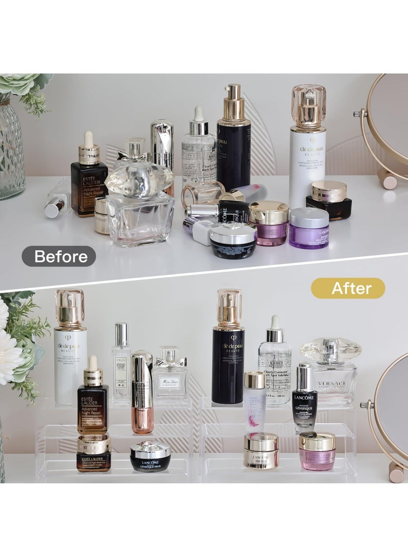 Rock Pow 6 pcs Clear Acrylic Showcase Display Risers Dessert and Cupcake Stand Risers for party event shoe Riser Display Organizer Cosmetics Display Riser - Image 4