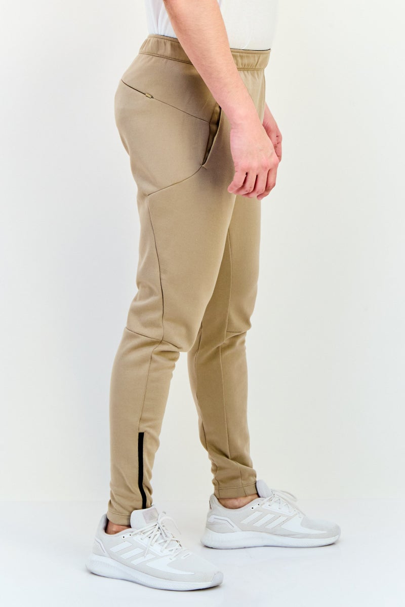 Reebok Men Sportswear Fit Drawstring Training Track Pants, Tan  - Image 4