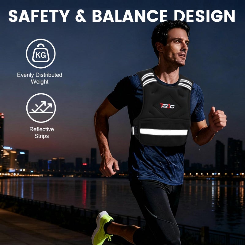 TB3C Adjustable Weighted Vest for Women - 04-10lb for Strength Training Body Weight Vest for Running Walking and Home Workouts Black - Image 5
