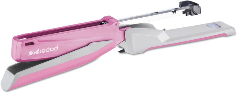 PaperPro Bostitch Office InPower Spring-Powered Desktop Stapler, 20 Sheet Capacity, One Finger Stapling, Includes 210 Staples, Jam Free, Opens for Tacking, Breast Cancer Awareness Pink - Image 4