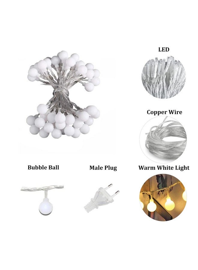 fizzytech Plastic Bubble Ball String Lights of Home Decoration Diwali Light for Party Birthday Diwali Christmas Navratri Valentine Gift Home Decoration Light (6 Meter 30 Led) - Image 3