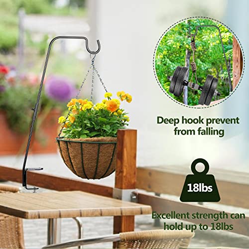 BOLITE Deck Hook, 28 Inch Bird Feeder Hanger for Hummingbird Feeders, Planters, Lanterns, Wind Chimes, Holiday Decorations and More, Heavy Duty, Birthday Gifts for Women Men, Gifts for Mom Dad - Image 4