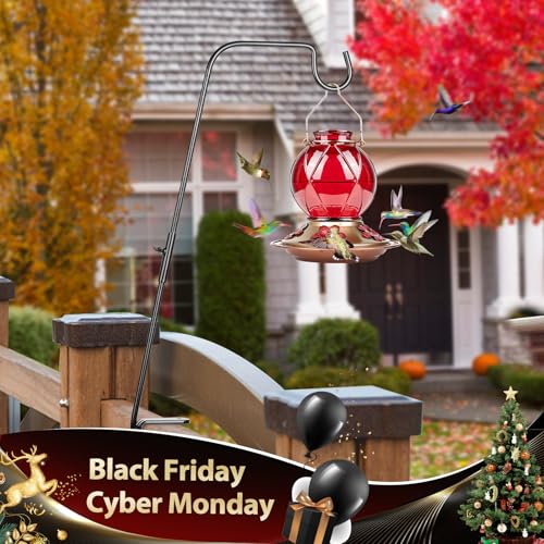 BOLITE Deck Hook, 28 Inch Bird Feeder Hanger for Hummingbird Feeders, Planters, Lanterns, Wind Chimes, Holiday Decorations and More, Heavy Duty, Birthday Gifts for Women Men, Gifts for Mom Dad - Image 2