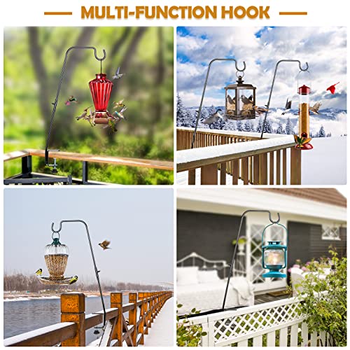 BOLITE Deck Hook, 28 Inch Bird Feeder Hanger for Hummingbird Feeders, Planters, Lanterns, Wind Chimes, Holiday Decorations and More, Heavy Duty, Birthday Gifts for Women Men, Gifts for Mom Dad - Image 5