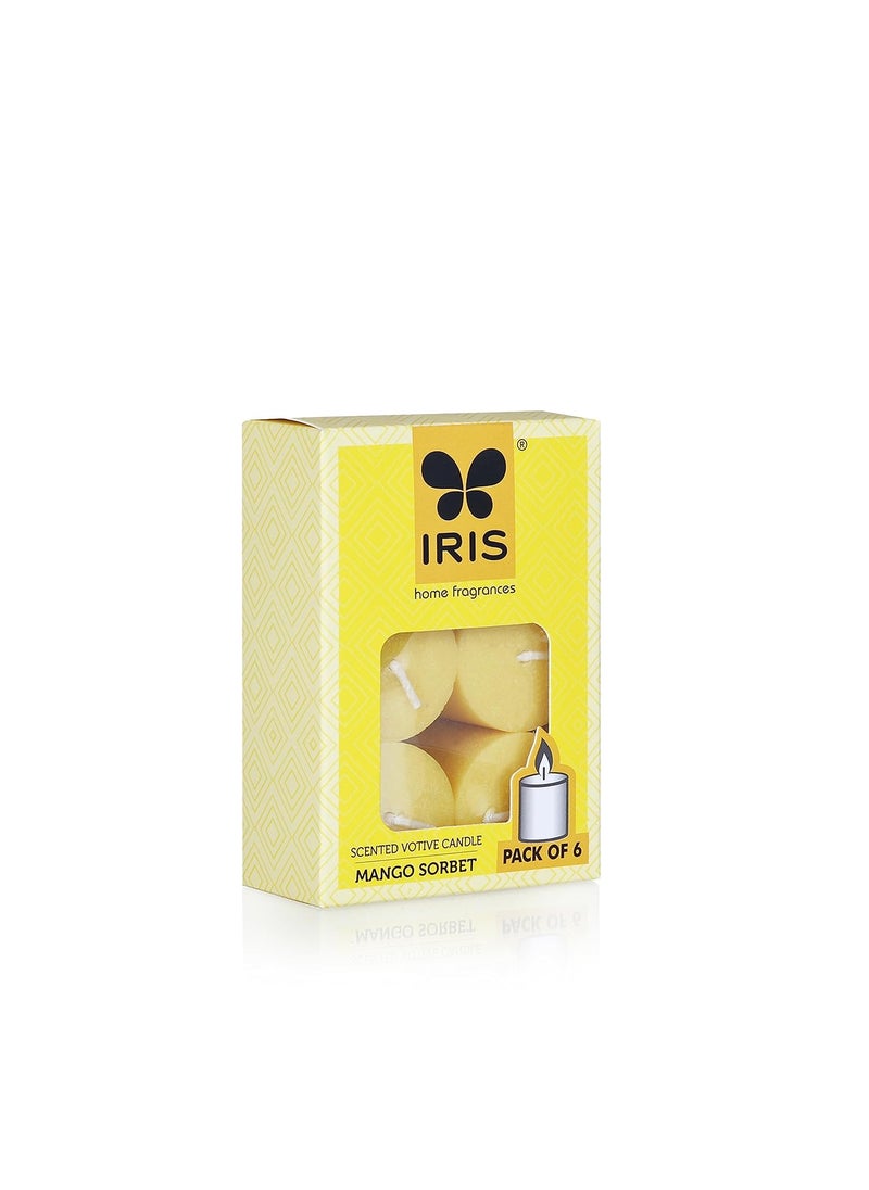IRIS IRIS Wax Home Fragrances Mango Sorbet Scented Votive Candles Refill Pack Of 632Geach Burn Time 8Hrs Per Candle  - Image 5