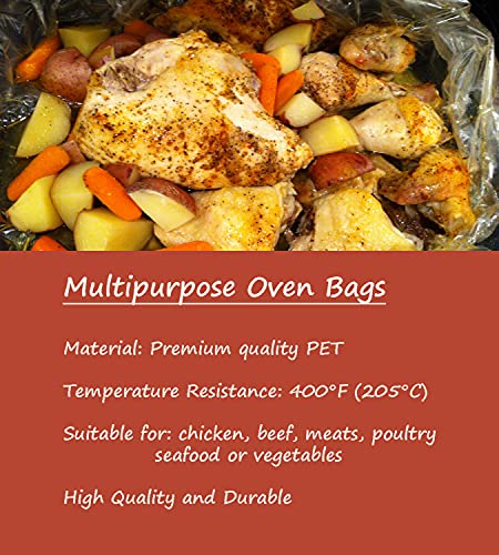 OOFLAYE 20Counts Oven Bags, Cooking Roasting Bags for Meats Chicken Fish Vegetables (10×15 inch) - Image 2
