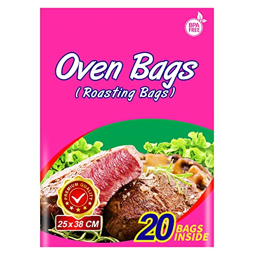 OOFLAYE 20Counts Oven Bags, Cooking Roasting Bags for Meats Chicken Fish Vegetables (10×15 inch) - Image 1