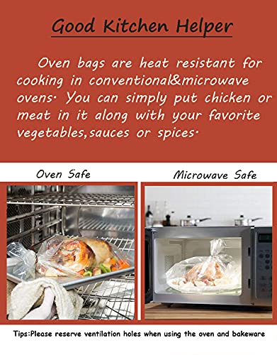 OOFLAYE 20Counts Oven Bags, Cooking Roasting Bags for Meats Chicken Fish Vegetables (10×15 inch) - Image 4