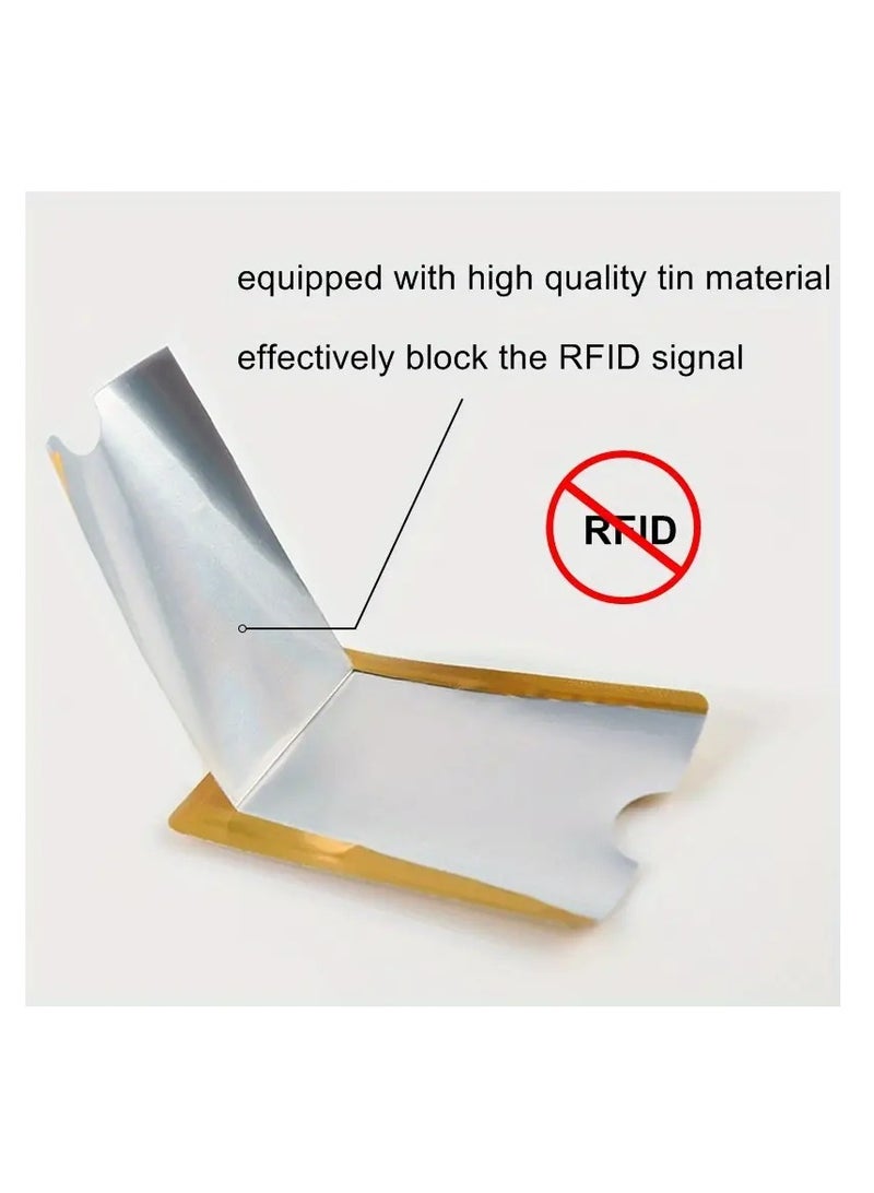 PAMEER 10-Pieces Aluminium RFID Blocking Card Holder, Travel Set RFID Blocking Sleeves Best way to Protect Credit Cards from Electronic Theft, Lightweight, and Compact Design to fit in any Pocket or Purse - Image 3