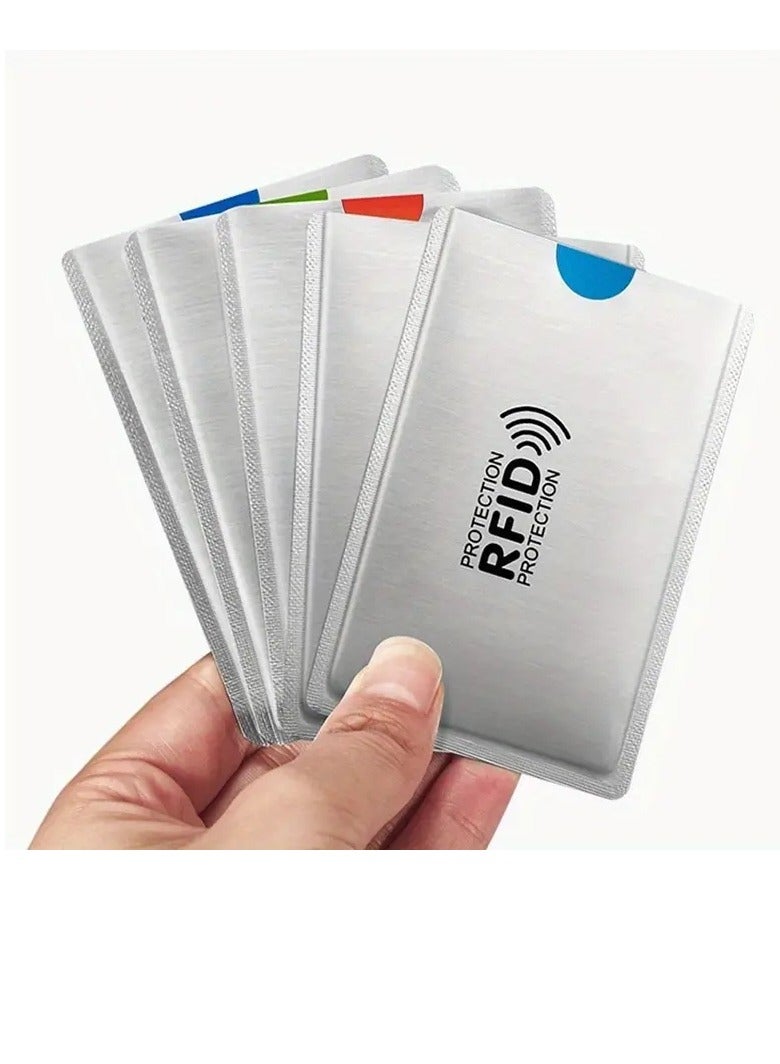 PAMEER 10-Pieces Aluminium RFID Blocking Card Holder, Travel Set RFID Blocking Sleeves Best way to Protect Credit Cards from Electronic Theft, Lightweight, and Compact Design to fit in any Pocket or Purse - Image 2