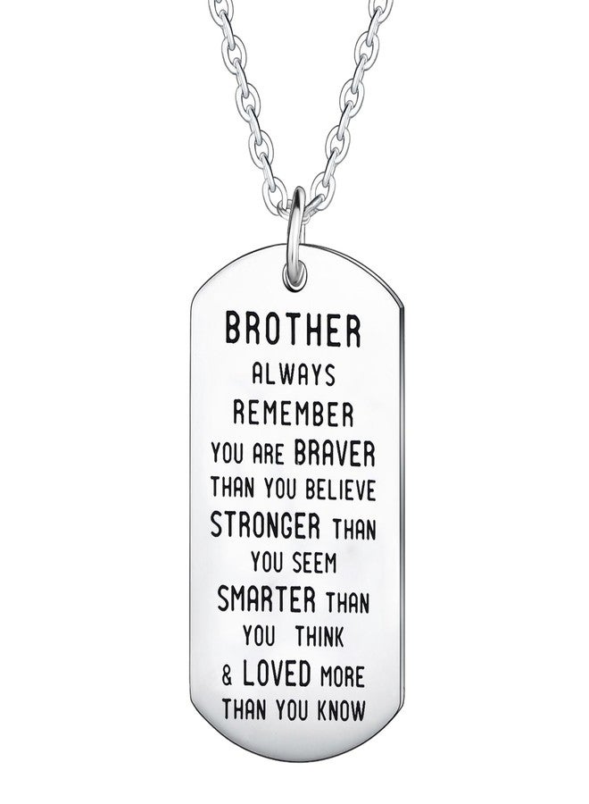 YEEQIN Inspirational Gifts for Brother Birthday Gift Brother Gifts Inspirational Necklace Pendant Necklace - Image 1